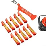 10er-Pack hängende Schnur-Wasserwaage für Bauarbeiterlinie, 7,6 cm horizontale Wasserwaage mit geformten Haken, Kunststoff-Wasserwaage für Bau, Boden