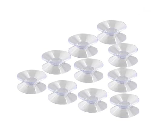 ADHG Lot de 10 ventouses double face en plastique sans crochets pour verre, plastique, 4 tailles, 20 mm, 30 mm, 35 mm, 50 mm, 35mm Cover