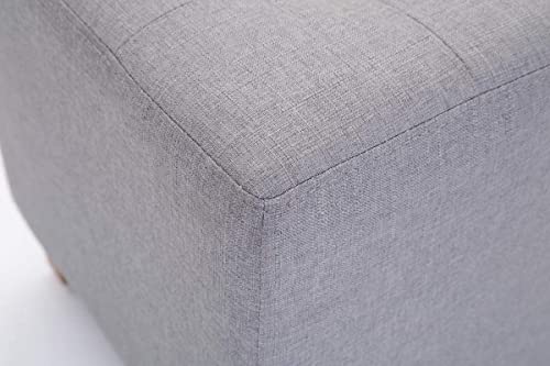 Image of Pouffes Bench Sitting Stool for Living Room Patio Kitchen Bench Puffy Wooden Mudda Ottoman Stools Footstool Pouf.(Gray)