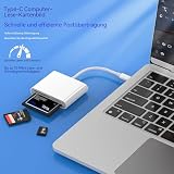 Adapter czytnika kart USB-C Karta czytnika kart SD CF dla iPhone'a 17 16 15 Pro Max Kompatybilna z Samsung Micro SD dla iPada 10 dla czytnika kart Apple Czytnik kart pamięci Konwerter kart TF PC