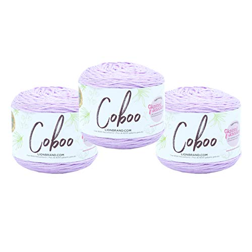 (3 Pack) Lion Brand Yarn 835-143D Coboo Yarn, Lilac