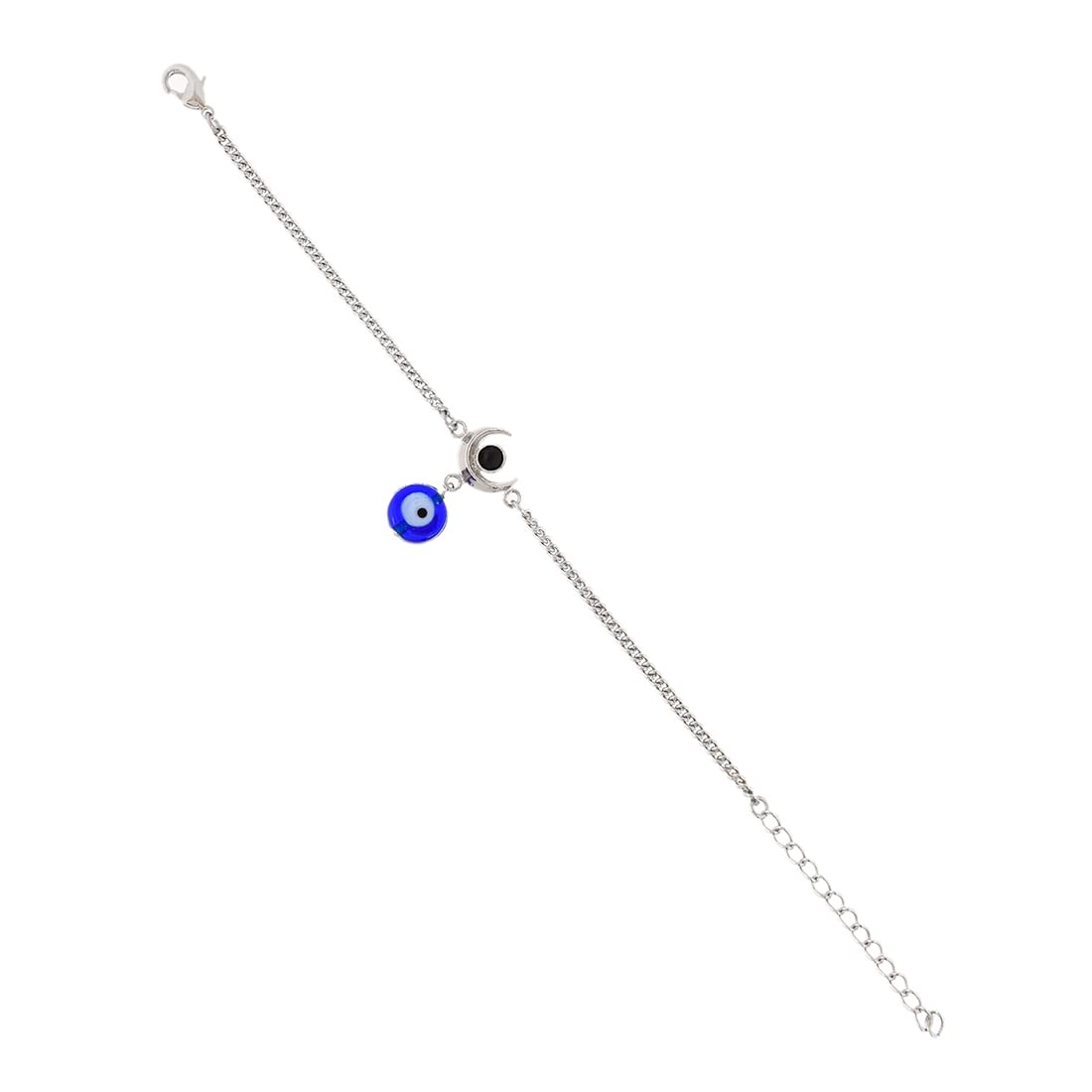 VOYLLA Evil Eye Hanging Bead With Shiva Moon Silver Oxidized Bracelet (B0C3LWZLJ3) Amazon Price History, Amazon Price Tracker