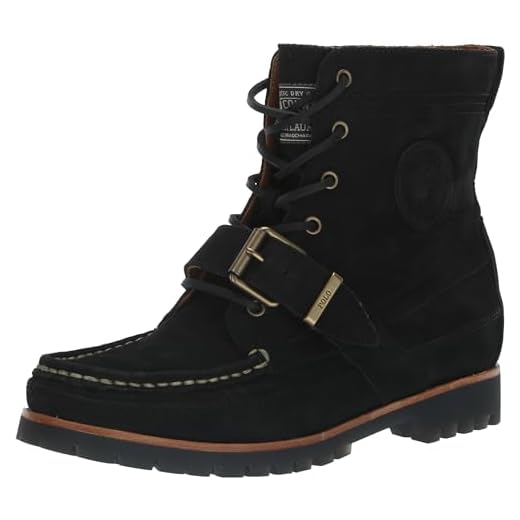 Polo Ralph Lauren Men's Ranger Fashion Boot, Black, 8.5