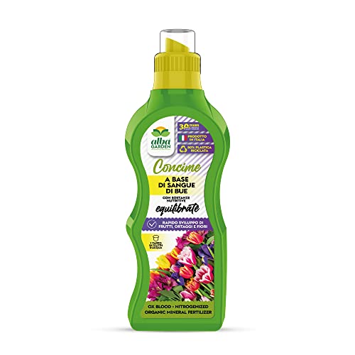 Albagarden Concime Concentrato Con Sangue Di Bue - Fertilizzante Liquido Azotato - Nutriente Fogliare Universale Per Piante Verdi, Alberi, Giardino, O