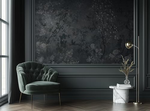 Chinoiserie Botanical Wall Mural – Removable Wallpaper Featuring Birds and