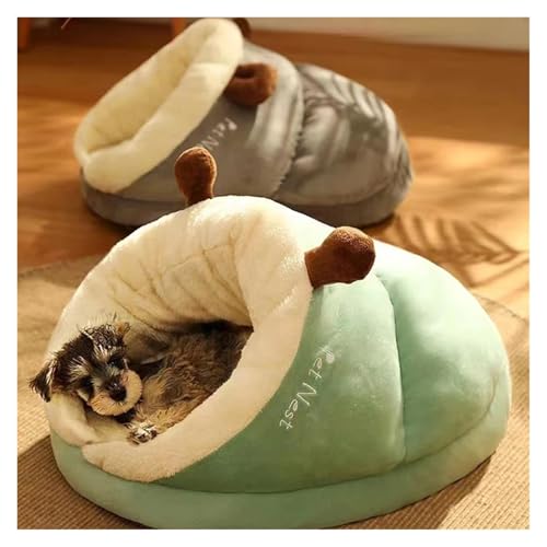 Nid de couchage confortable pour chiot et chat avec rebords bleus