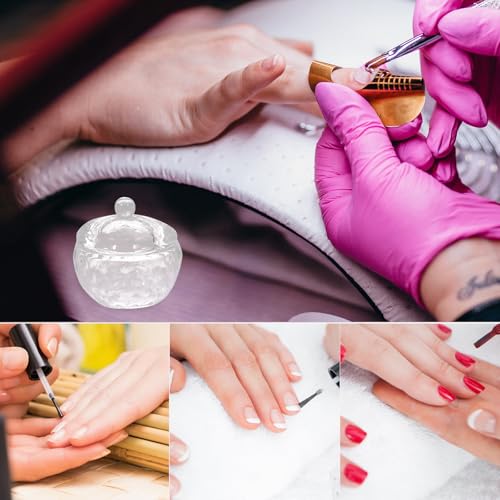 Recipiente de vidrio para uñas con tapa miniatura 4