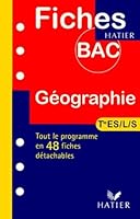 Fiches Bac géographie, terminale ES, L et S 2218723816 Book Cover