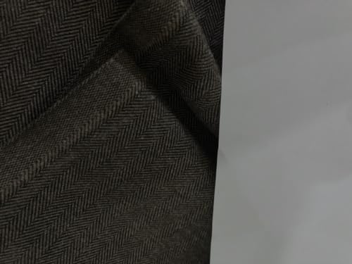 Mélange de viscose de qualité supérieure avec tissage à chevrons marron raffiné