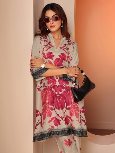 Image of Libas Printed Cotton Blend Co-ord Set