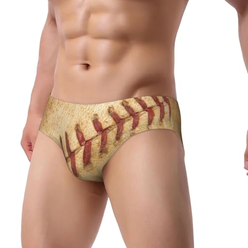 Vintage Baseball Men's Underwear Briefs Coverd Waistband Silky Touch Underwear2