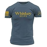 Grunt Style Outdoors Whiskey Helps Men's T-Shirt, Color Grey, Size Large