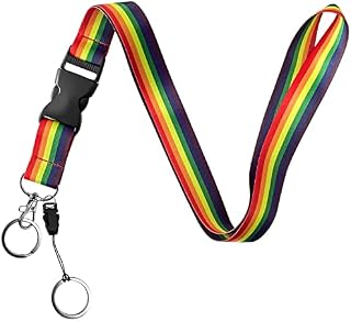 Geiomoo Lanyard with Swivel Buckle, Neck Strap for ID Badge, Keychain Holder (Purple Marble)