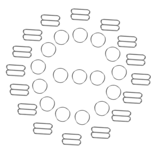 Didiseaon 20 Pairs Garment Swimwear Elastic Adjuster Backless Bra Black Bra Hooks Bra Clips for Straps Bra Straps Sided Girl Bikini Buckles for Clothing Swimsuits for Women Alloy