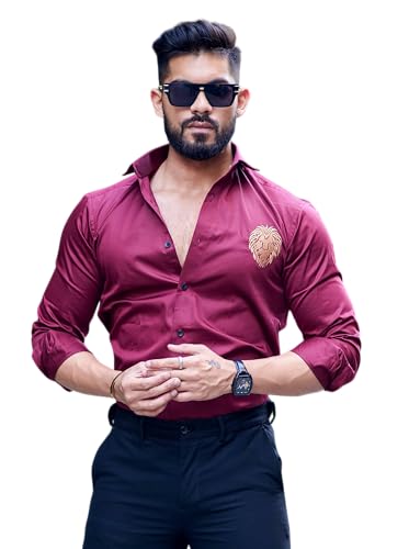 Image of Foomer Green Paisley Printed Opaque Party Shirts