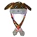 HUBA Oreilles de lapin mignon en peluche lapin chapeau pincer jouet airbag mobile chapeau cartoon chapeau chapeau chaud chapeau cadeau pour femme et enfant, X marron avec lumière, Taille unique
