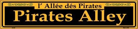 Smart Blonde Pirates Alley Yellow Novelty Metal Street Sign ST-801
