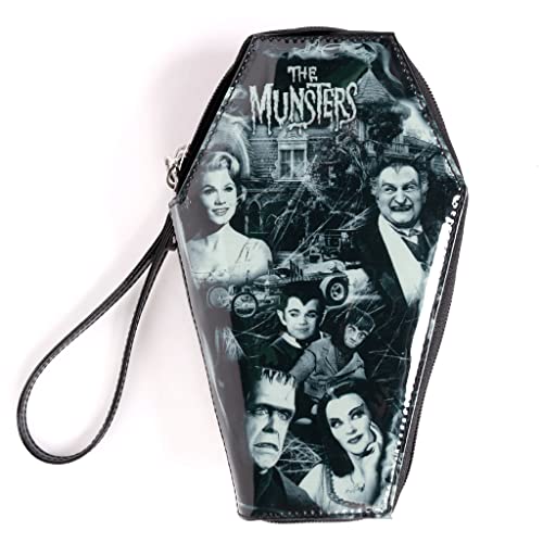 Rock Rebel Universal The Munsters Collage Zip Around Coffin Wallet2