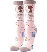 HAPPYPOP Funny Jane Austen Socks Book Socks Women Literary Socks Library Socks, Jane Austen Gifts...