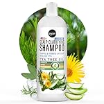 Puriya Tea Tree Clarifying Shampoo. Plant Rich Dry Itchy Scalp Relief, for Kids, Adults, Sulfate Free, No Harsh Chemicals Seen in Dandruff Treatment, Seborrheic Dermatitis, Psoriasis Shampoo, 16 oz