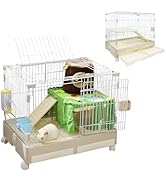 Amazon | ウサギ ペットケージ ハムスター 小動物ケージ キャスター