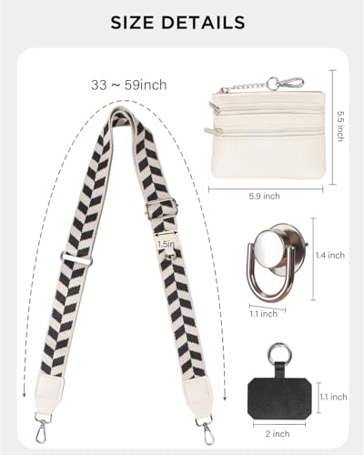 Image of 3 in 1 Strap for Bogg Bag& Clip and Go Strap for Phone with Wallet Crossbody Phone Lanyard Cellphone Lanyard for Women