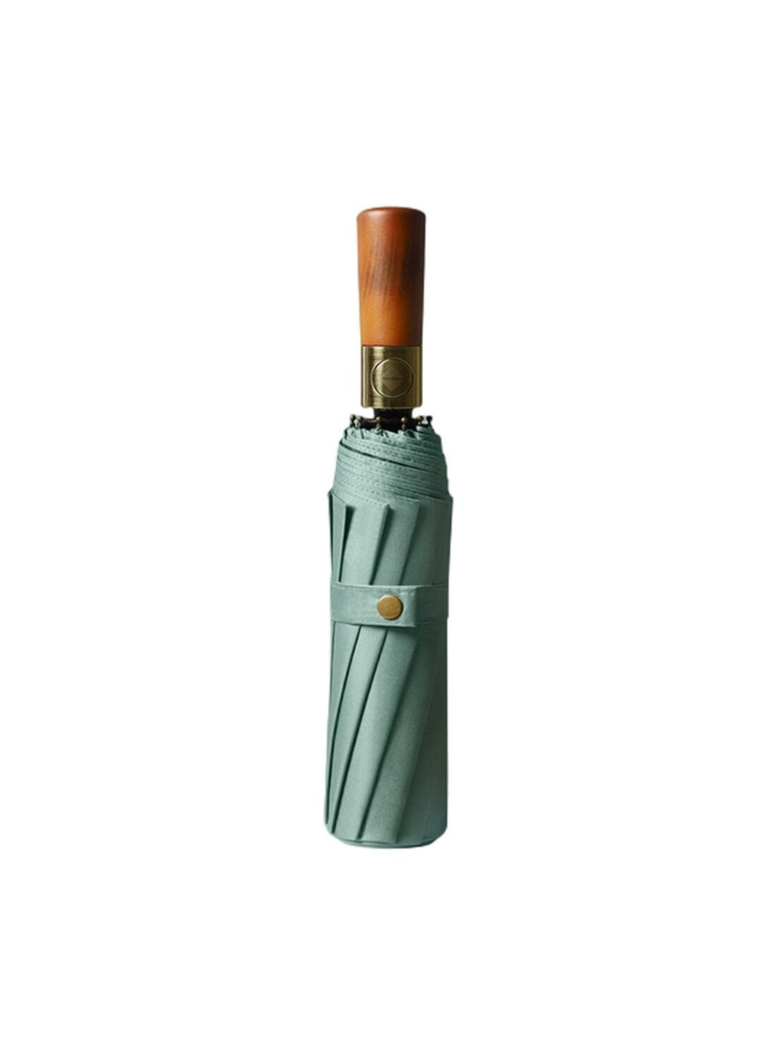 Paraguas plegable Paraguas automático mango de madera sombrilla protección solar protección UV sol lluvia sol sombra tormenta viento