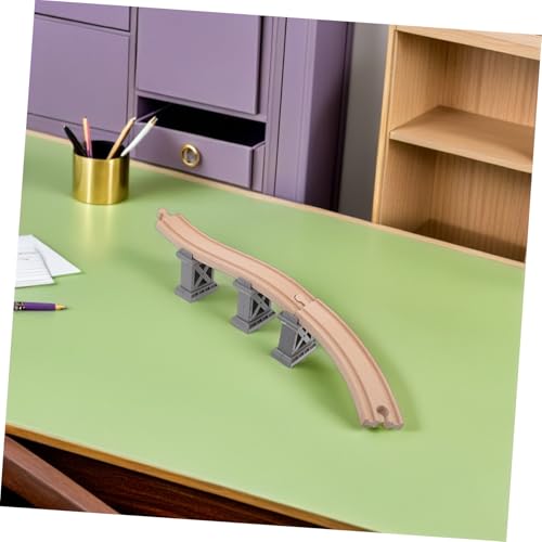 Jeu de train en bois rails solides BESPORTBLE fini les circuits cassés - 5