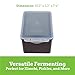 Nourished Essentials Fermentation Pickle Jar - Double-Lid Storage Kimchi Containers - Plastic Kimchi Fermentation Container for Storing and Fermenting Kimchi, Pickling Vegetables, or Sauerkraut