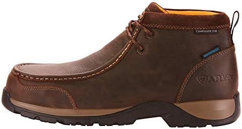 Ariat Mens Edge LTE Moc Waterproof Composite Toe Work Boot Dark Brown 10 | Image 2