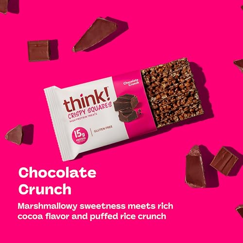Think! High Protein Crispy Squares Chocolate Crunch Treat (10 Pack)