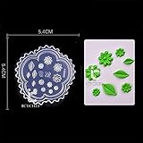Producto de alta calidad ICYCHEER 6 estilos 3D acrílico molde para decoración de uñas DIY forma de corazón Shell diseño de silicona Nail Art Plantillas Patrón Manicura Belleza Uñas Arte Tallar Molde (hoja)