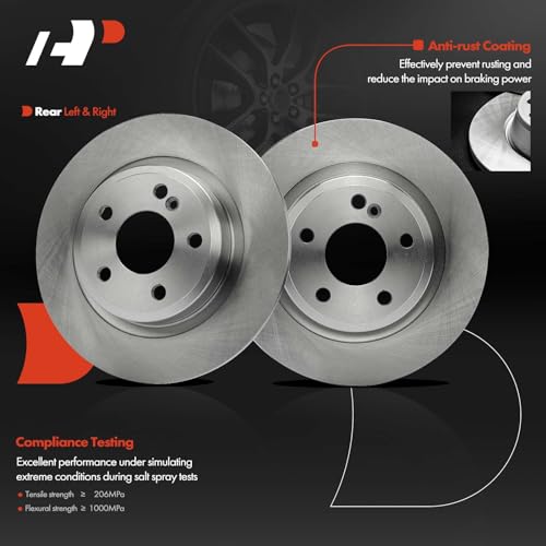 A-Premium 11.61 Inch (295mm) Rear Solid Disc Brake Rotors, 2-Pack by A-Premium - Used condition - Image 2