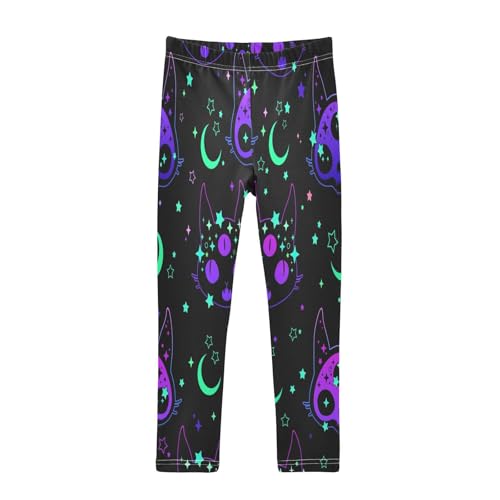 Toddler Girls Leggings Printed Yoga Pants Leggings Light Cat Head for Kids