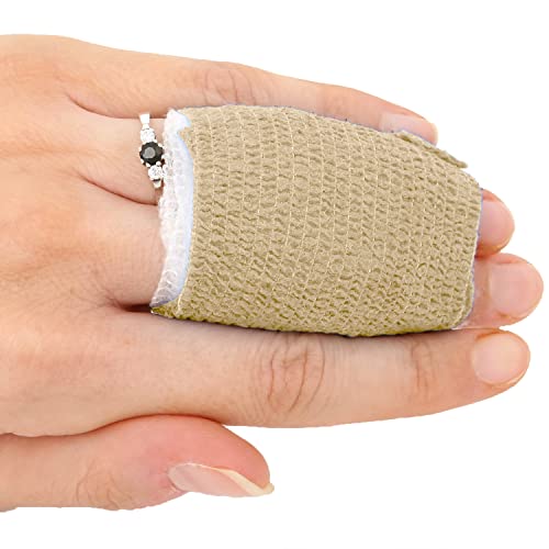 Image of Ever Ready First Aid Self Adherent Cohesive Wrap Bandages, 2 inch x 5 Yards for First Aid, Sprains, Swelling, Sports, Pets, Tan - 36 Count