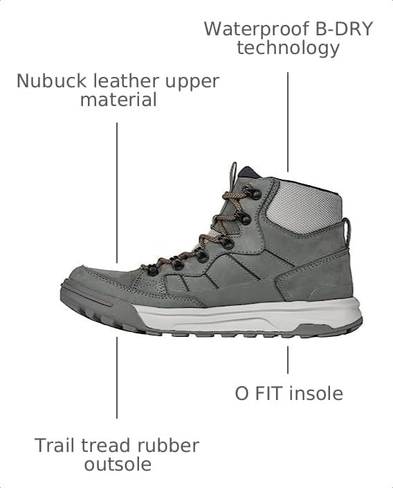 Image of Oboz Men's Burke Mid Leather B-Dry Waterproof Hiking Boot