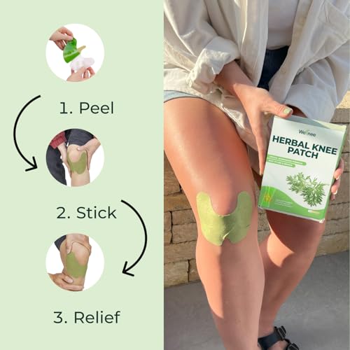Wellnee Original Herbal Knee Patch - Wellknee Plaster for Knee Support & Muscle Pain - Maximum Strength for a Temporary Relief - Adhesive Heat Patches Made with Natural Herbs for Wellness (10 Pads) - Image 4