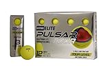 Nitro Elite Pulsar Tour-Level 3-Piece Urethane Matte Yellow Golf Ball- 12 pk
