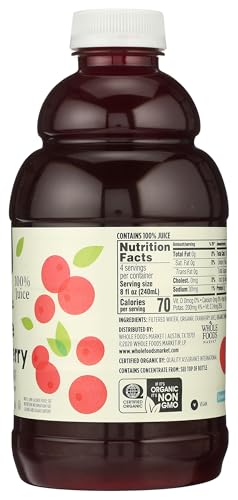 Image of 365 by Whole Foods Market, Organic Pure Cranberry Juice, 32 Fl Oz