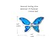 FANCIME Sterling Silver Butterfly Earrings Created Blue Opal Stud Earrings Gemstone Dainty Fine Jewelry for Women