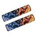 Cugasmaru Wheelchair Arm Pads Wolf Flame Wheelchair Accessories Cool Electric Wheelchair Armrest Protective Cover Soft Creative Armrest Pads with Universal Fit All Chair Easy Installation 2 Piece