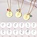 Birth Flower Necklaces for Women, 18K Gold Plated Dainty Birthstone Pendant Necklaces Trendy Handmade Birth Month Flower Jewelry Disc Coin Birthday Gifts for Women Girls Teens (September)