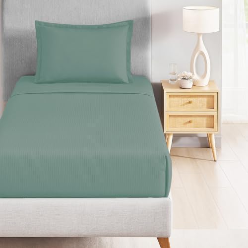Image of myTrident Bedsheet for Single Bed Cotton| 210 TC | 60 inch x 90 inch | Cedar