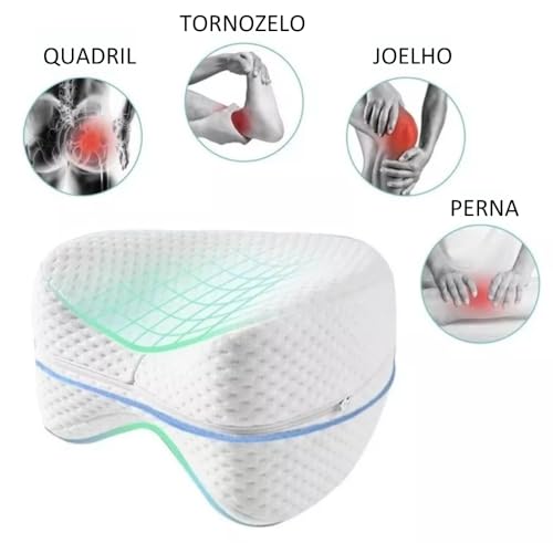 Almofada Para Pernas, Joelho, Anatômica Ortopédico, Alívio Dor, Ideal para Gravidez e Problemas nas