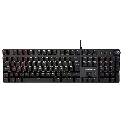 Fortrek Teclado Gamer Mecânico RGB GPRO PLUS K7 BLACK EDITION FORTREK G