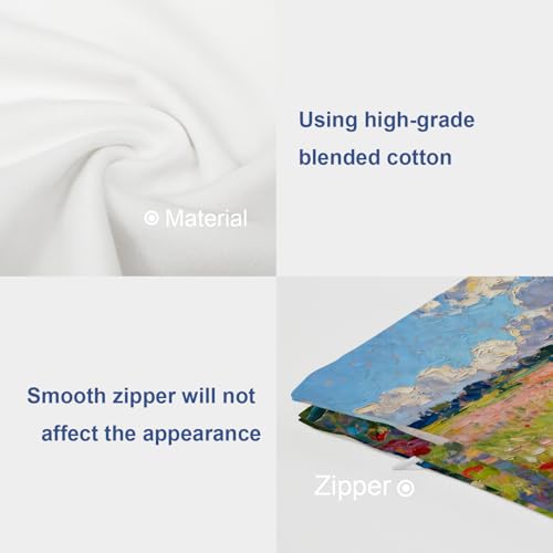 Housse de coussin décorative Monet 18x18 in pour canapé et lit - 7