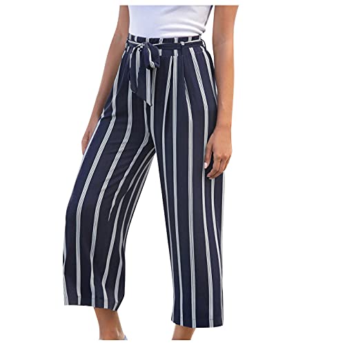Women High Waist Printing Easy Trousers Long Pants Boho Beach Pockets Pants,Women Pants Set Loose Trousers Pants Wide Leg Capri Pants Plus Size Linen Harem Pants Palazzo Printed Pants with Pockets