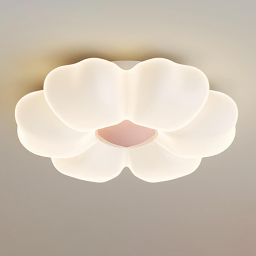 AoLa LED Deckenleuchte Blume Kinderzimmerlampe Kreative 3 Farben 3000K/4500K/6000K Modern Deckenlampe Mädchen Jungen Babyzimmer DekoLampe für Kindergarten Schlafzimmer Innenbeleuchtung,Rosa