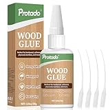 Protado Wood Glue, 35g Heavy Duty Super Strong Clear Glue, Waterproof Heat Resistant Adhesive for Wood Bonding, Repair, Furniture, Plywood, MDF, Carpentry, DIY Kits