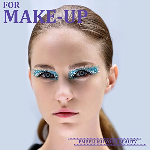 Mixed Color Flatback Round And Ellipse Shape Rhinestones Kit, Multi Size Glass Crystals Bead With Pickup Pencil And Tweezer For Nail Art #TOP4